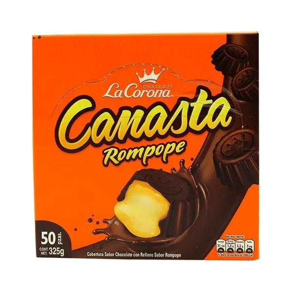CHOCOLATE CANASTA ROMPOPE C/50