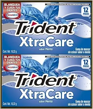 CHICLE TRIDENT XTRA CARE MENTA C/12