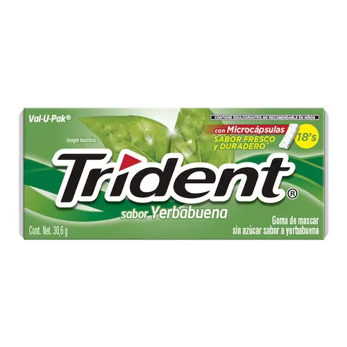 CHICLE TRIDENT VALUE PACK YERBABUENA